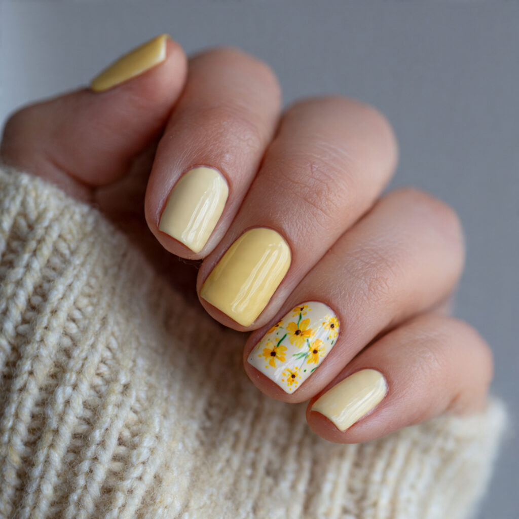 soft yellow accents bring warmth to wildflower