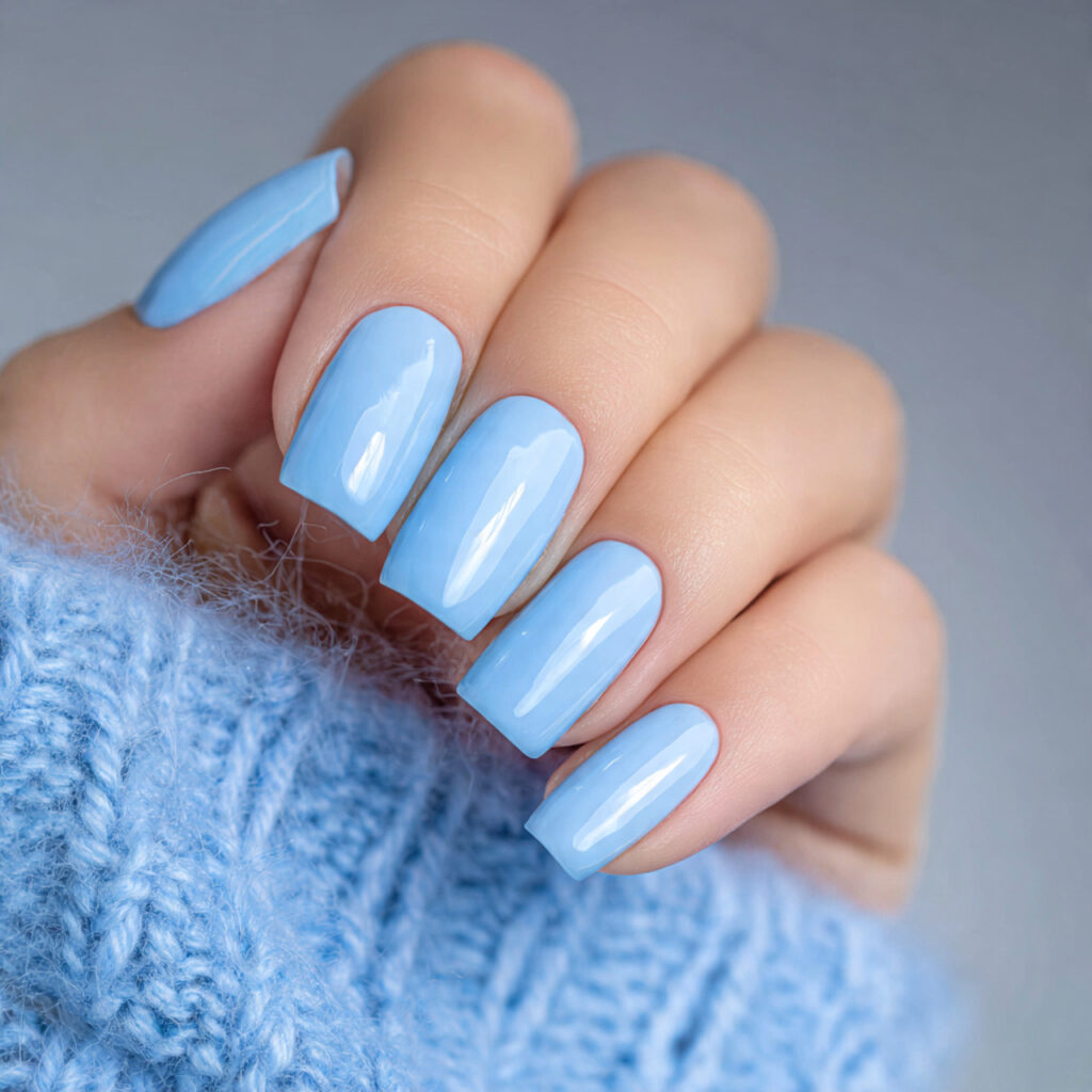 square and squoval soft blue january nails