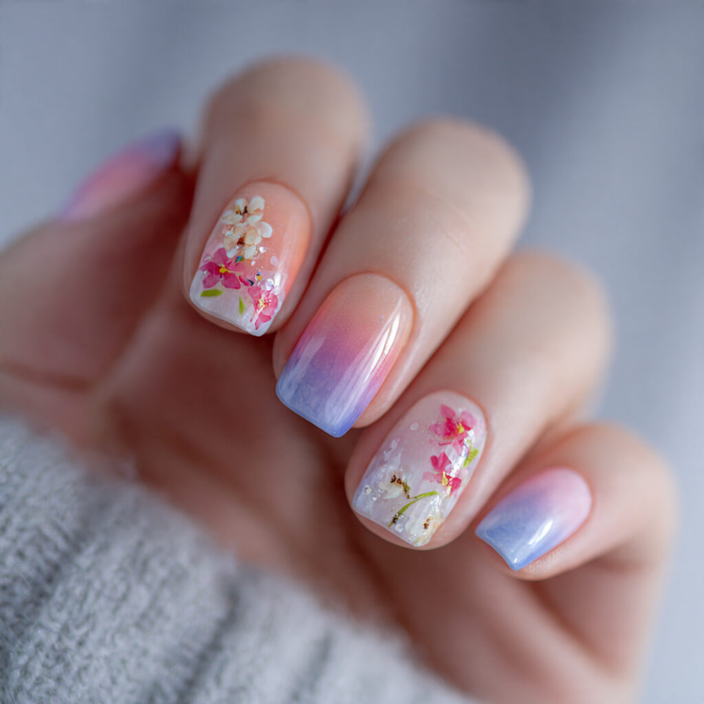 subtle floral gradients combine color gradients with