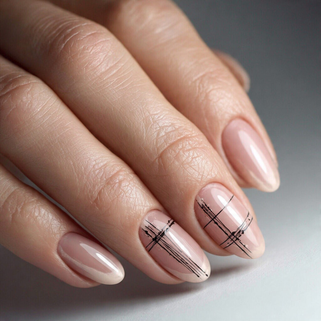subtle line clean girl nails are trending