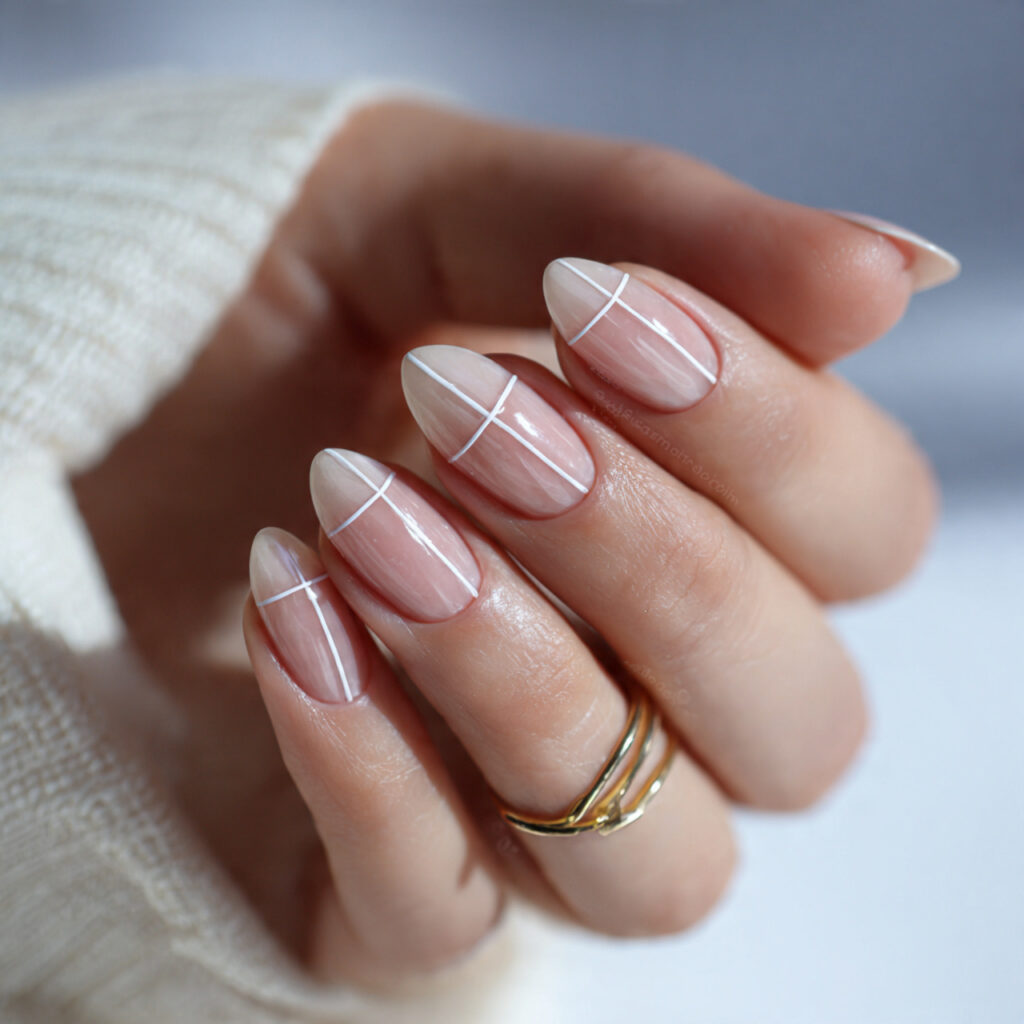 subtle line detail nails are trending in