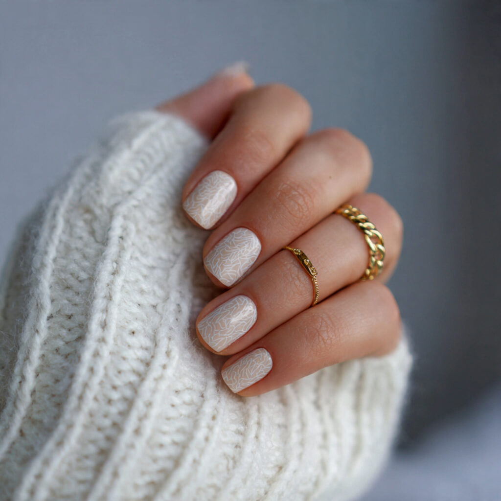 subtle texture clean girl nails