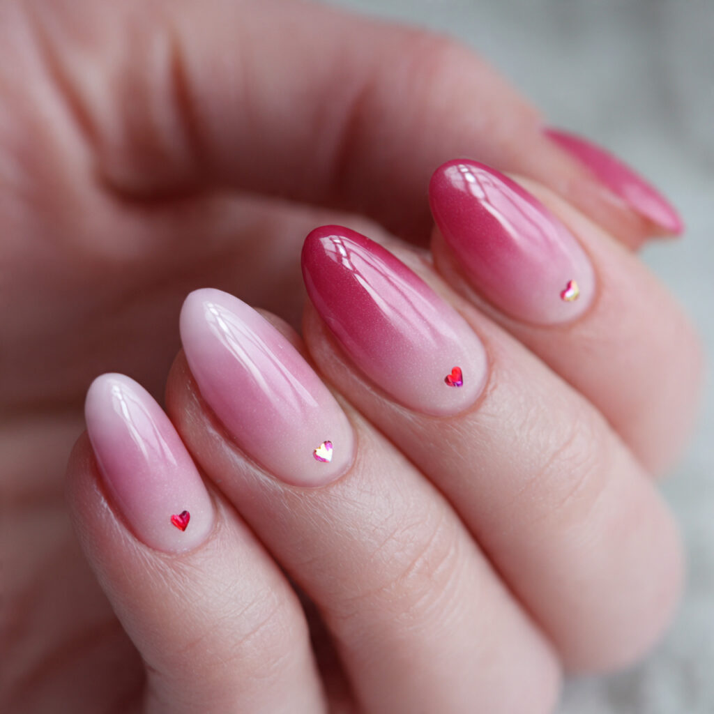 the classic pink ombre with delicate heart