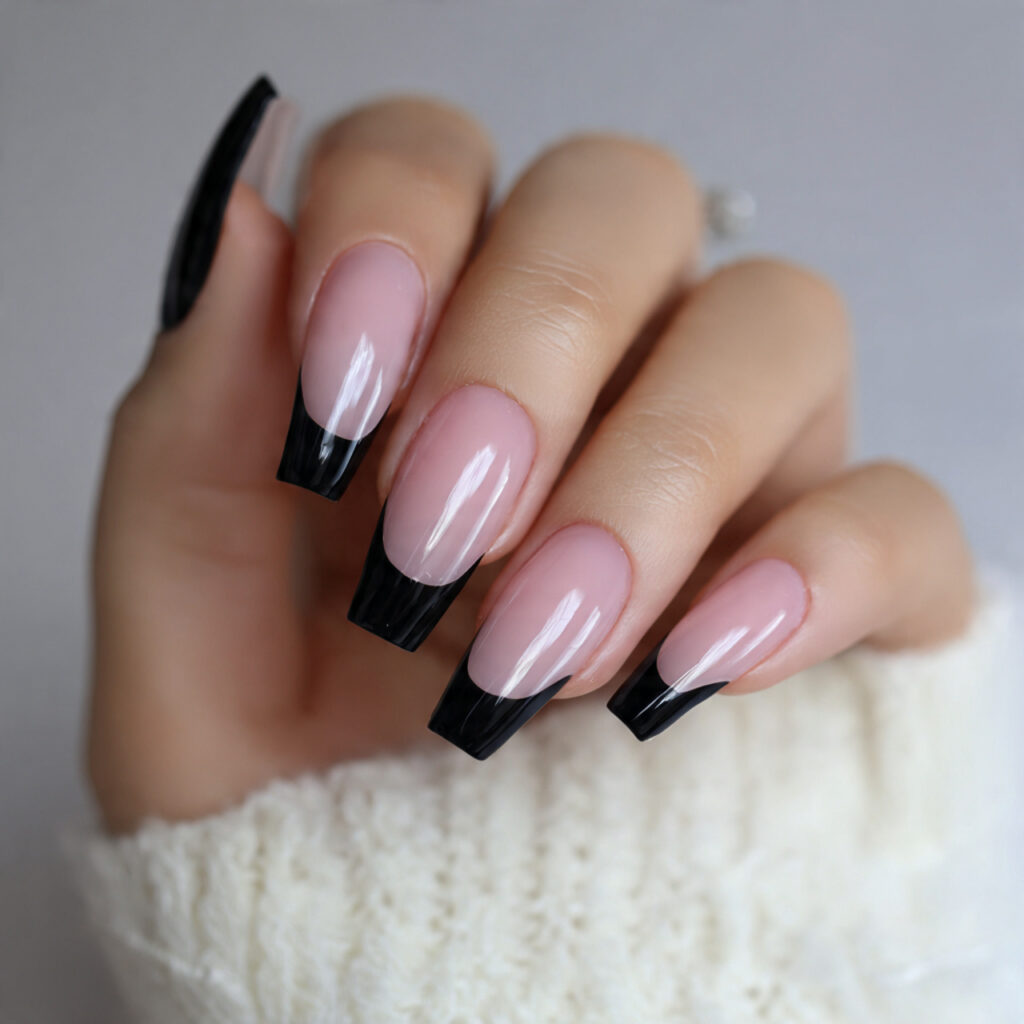 thin tip coffin nails feel elegant and