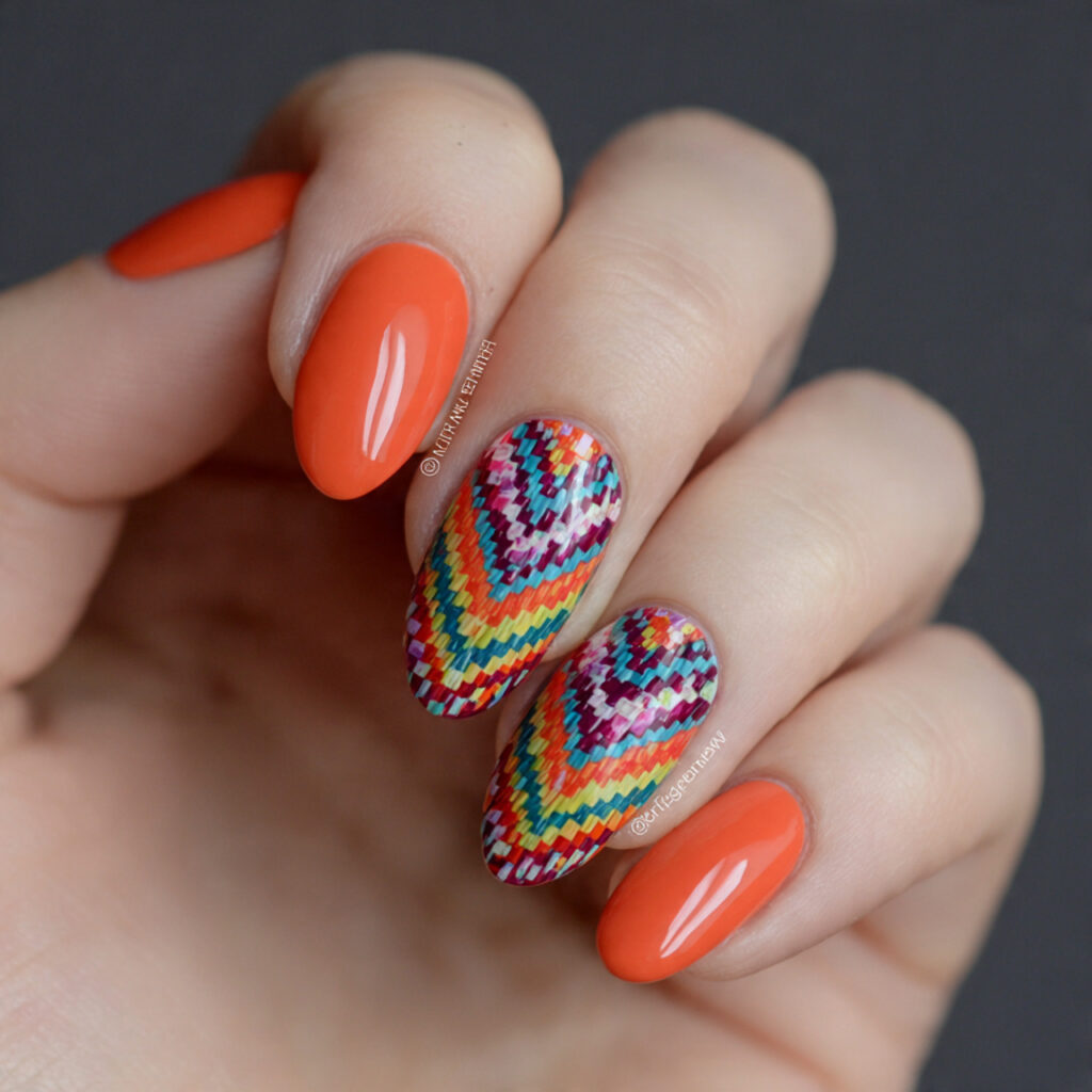 tiny pattern detail nails