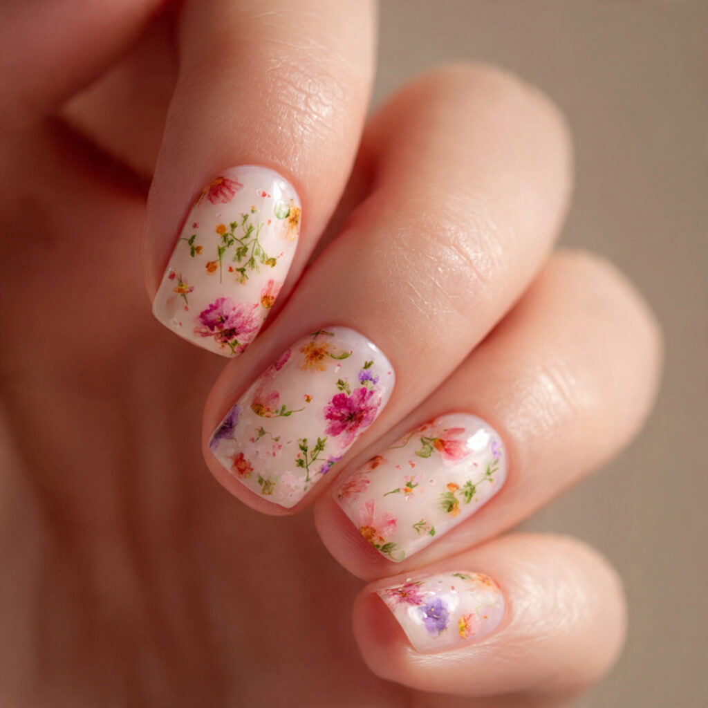 tiny scattered blossoms create a whimsical and 1
