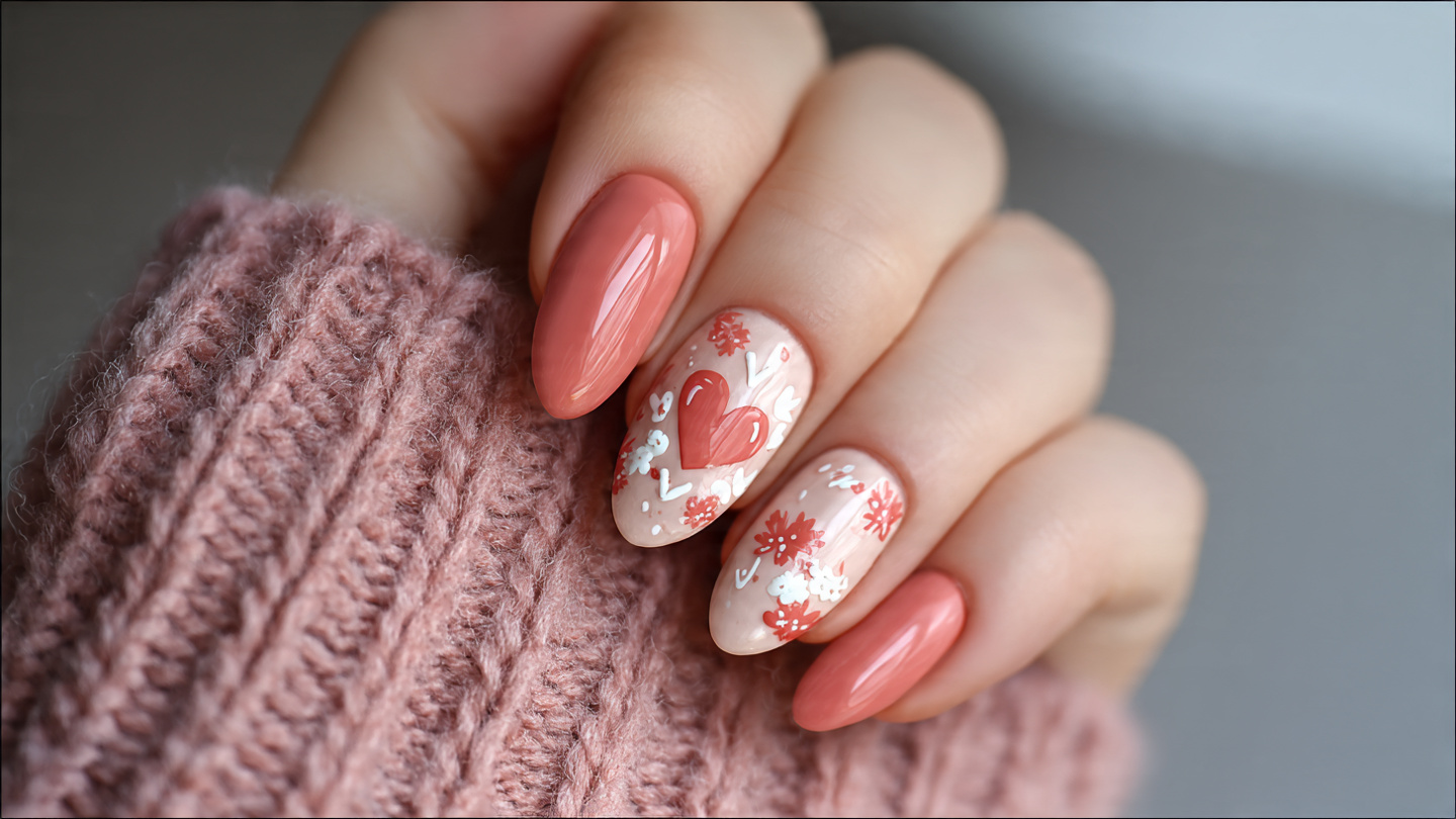 25 Valentine Nails Almond Shape Short That Look Cute and Classy 10 Short Almond Valentine Nails