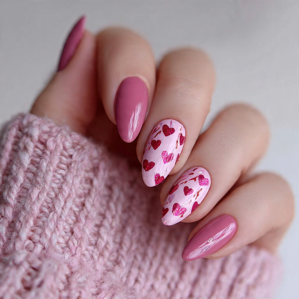valentine nails almond simple through iconic romantic