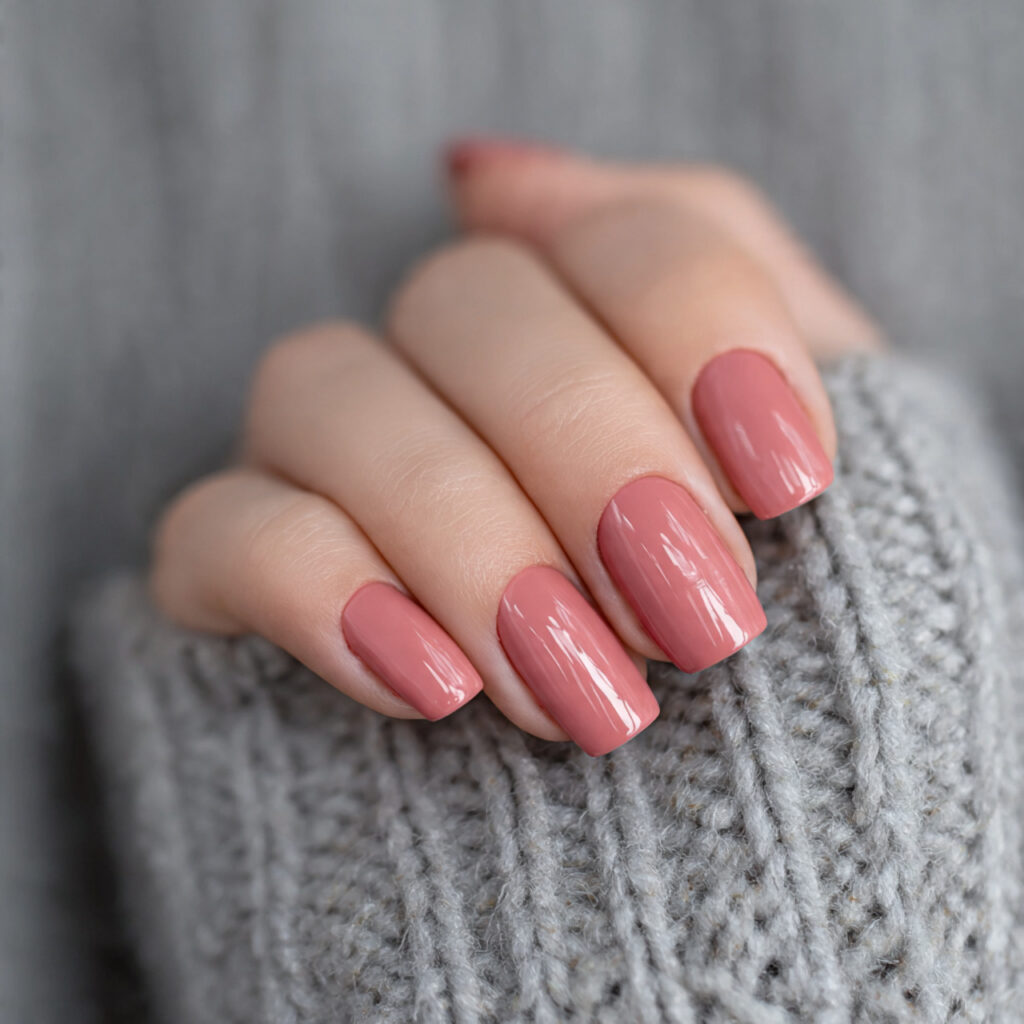 warm rose cozy february nails add gentle