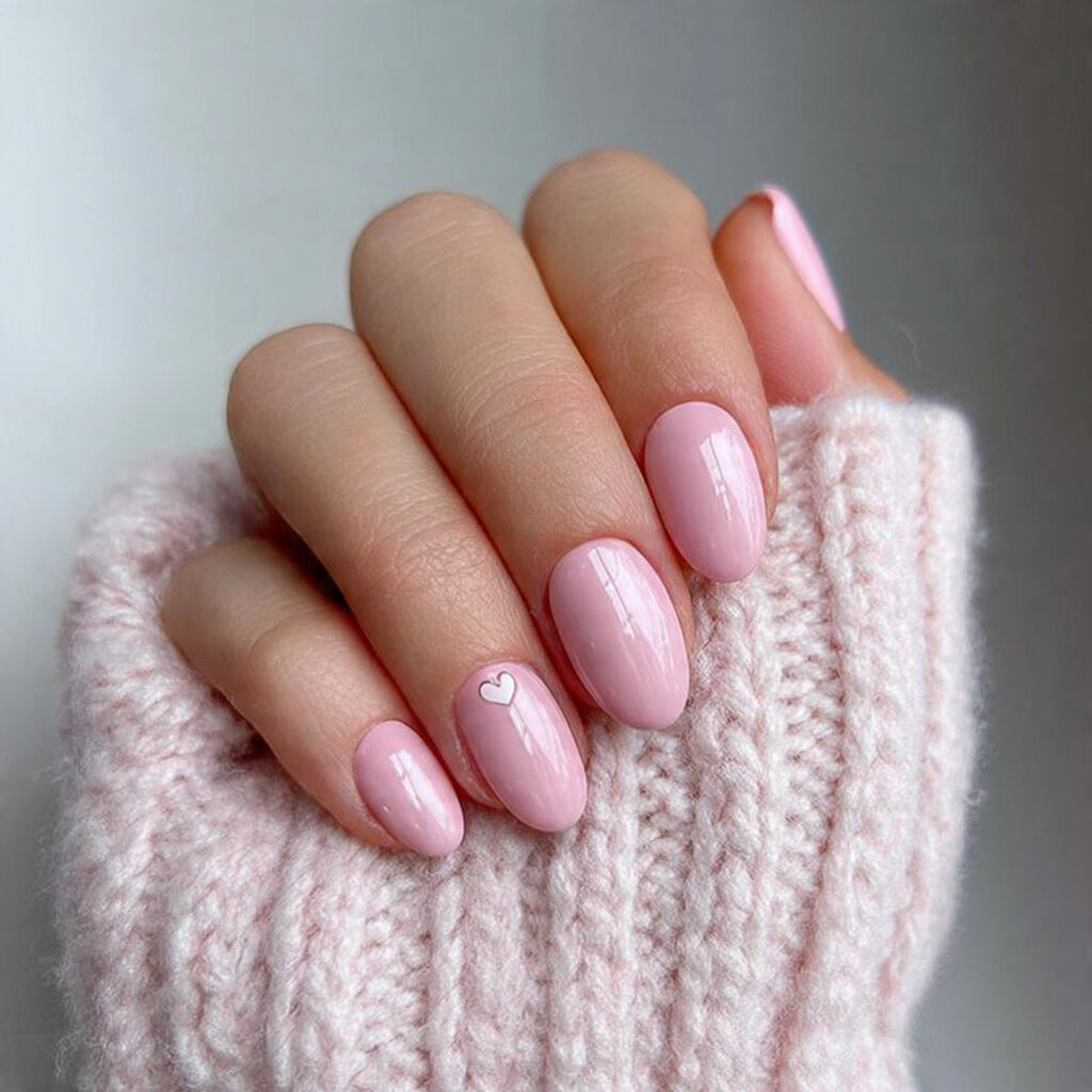 warm winter valentine nails create a soft