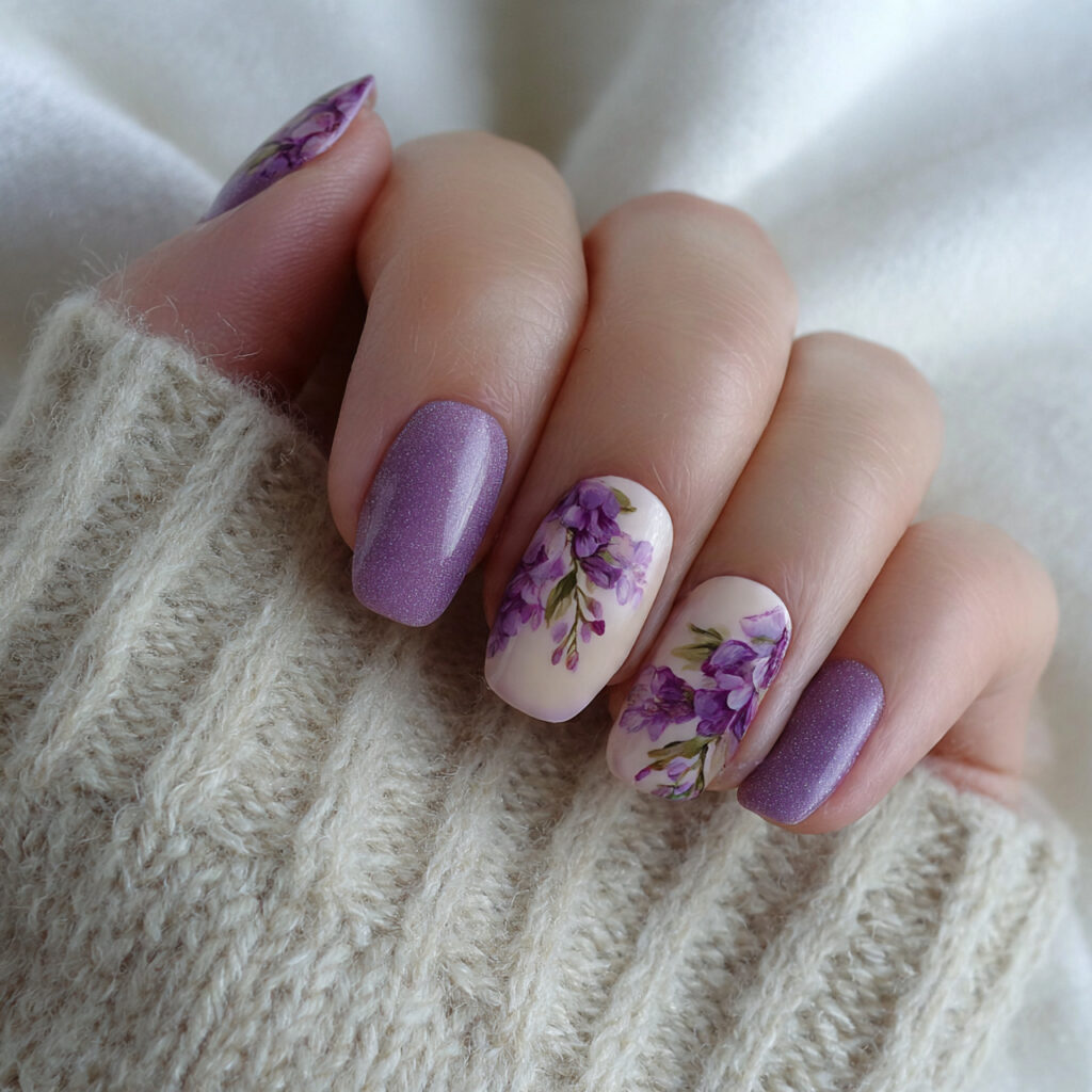 wisteria purple nails