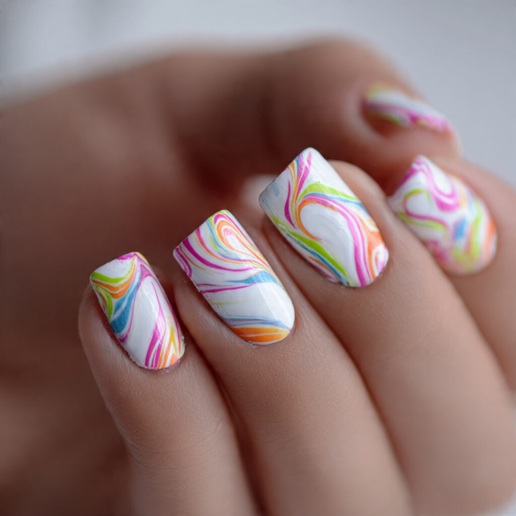 23 Neon Summer Nail Designs That Pop Bright & Bold Don't Miss These Trends 13 Neon Swirl Art