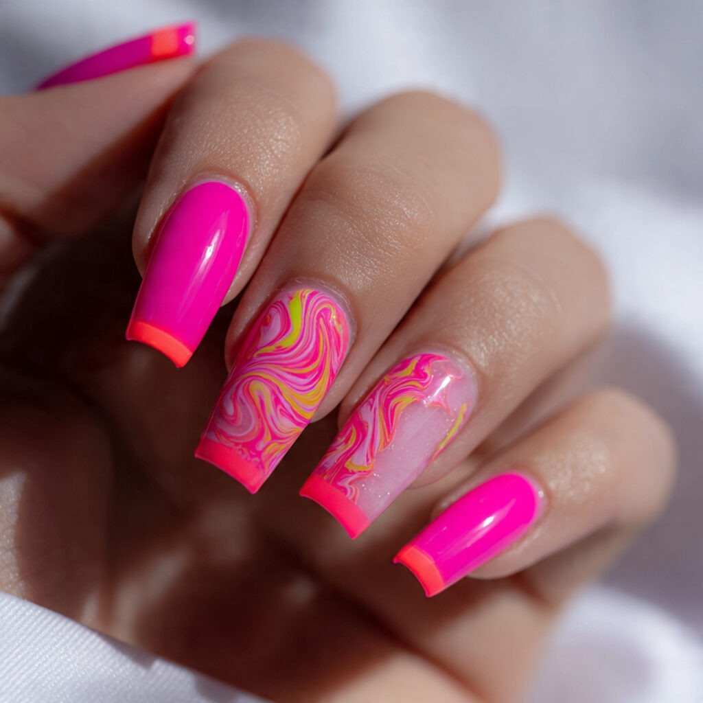23 Neon Summer Nail Designs That Pop Bright & Bold Don't Miss These Trends 18 The Mixed Neon Art Set