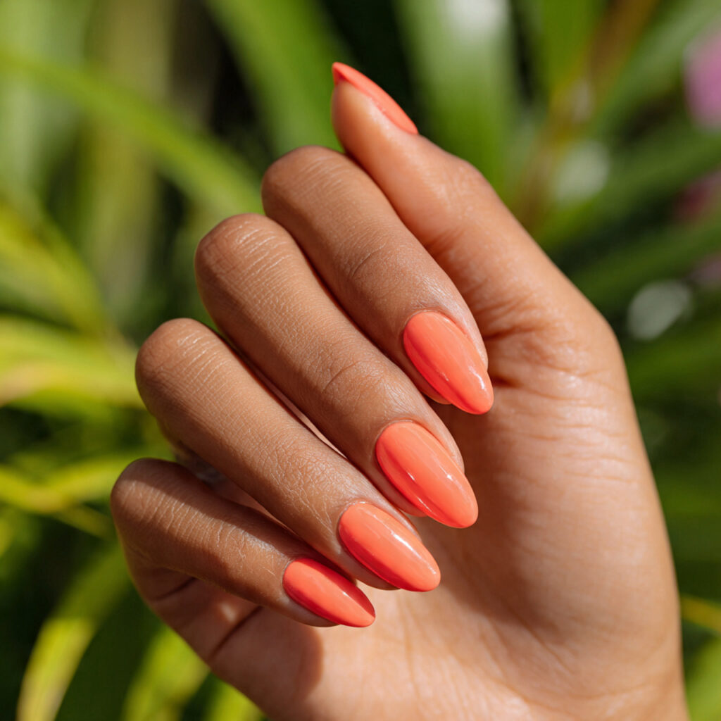 23 Neon Summer Nail Designs That Pop Bright & Bold Don't Miss These Trends 4 Neon Coral Orange