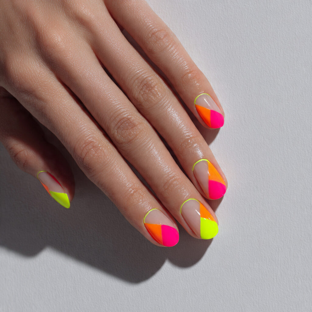 23 Neon Summer Nail Designs That Pop Bright & Bold Don't Miss These Trends 10 Neon Negative Space Design