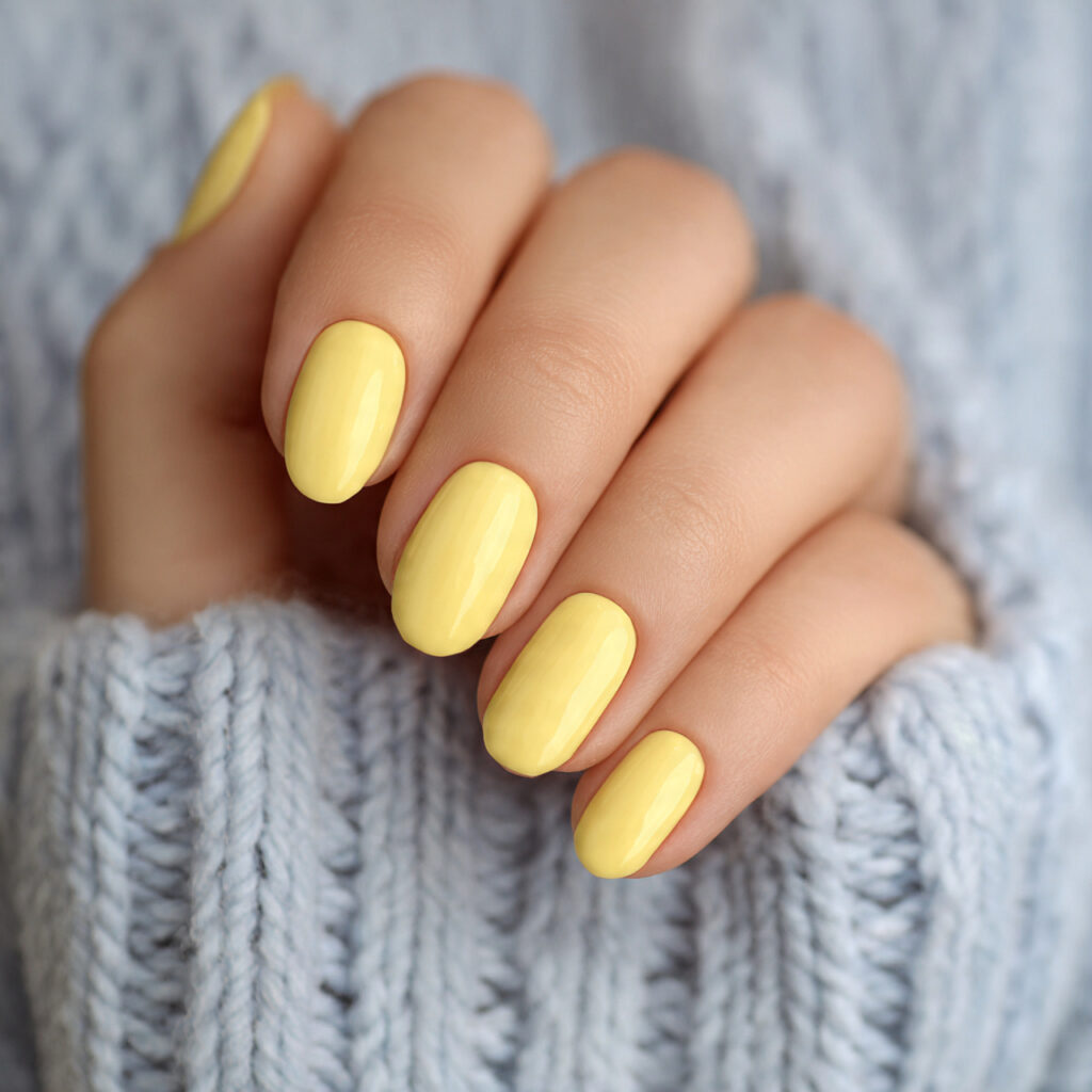 a cheerful optimistic nail image for soft