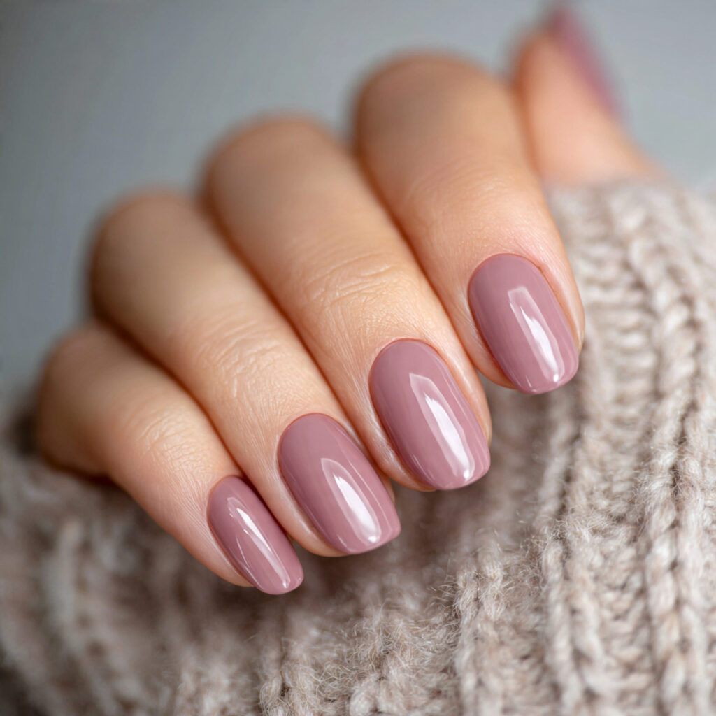 25 Old Money Nail Ideas That Look Elegant, Minimal, and Timeless 23 a dusty pale mauve shade with a