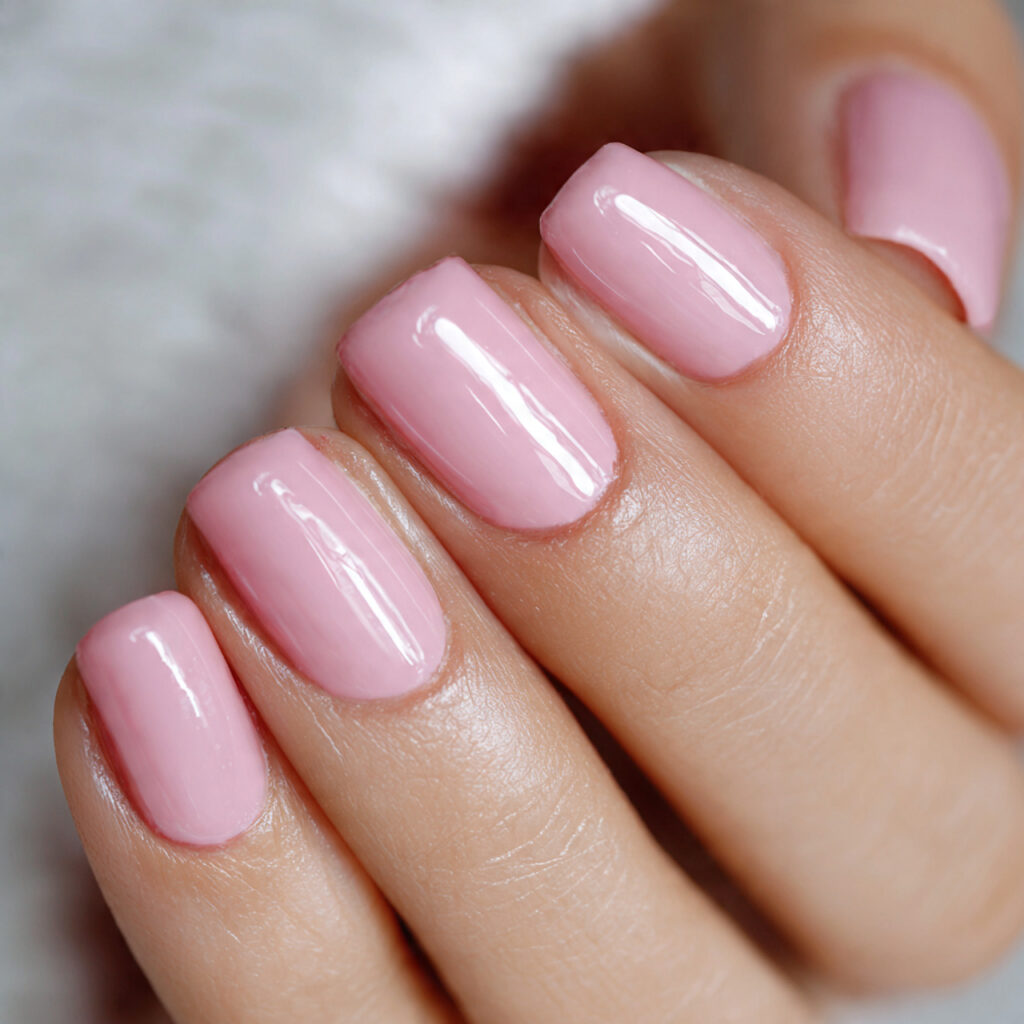 25 Old Money Nail Ideas That Look Elegant, Minimal, and Timeless 20 a soft pink base with an ultra glossy