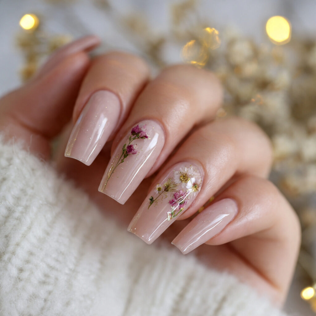 Blush with Dried Flower Accents