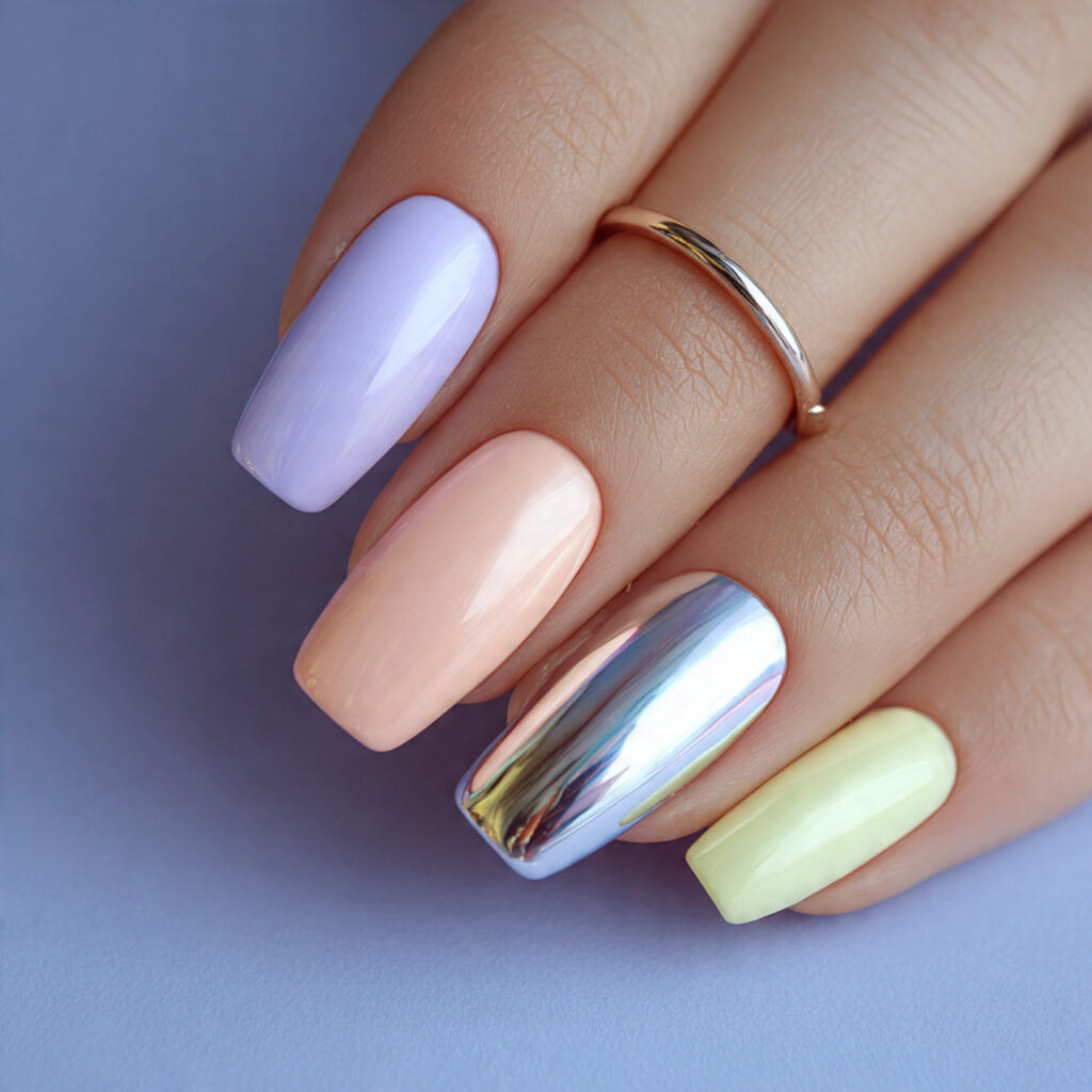 Chrome Accent on Pastel