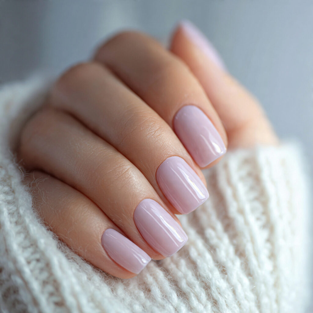 29 Soft Early Spring Nail Ideas That Feel Fresh, Light & Wearable 4 Sheer Lavender Wash