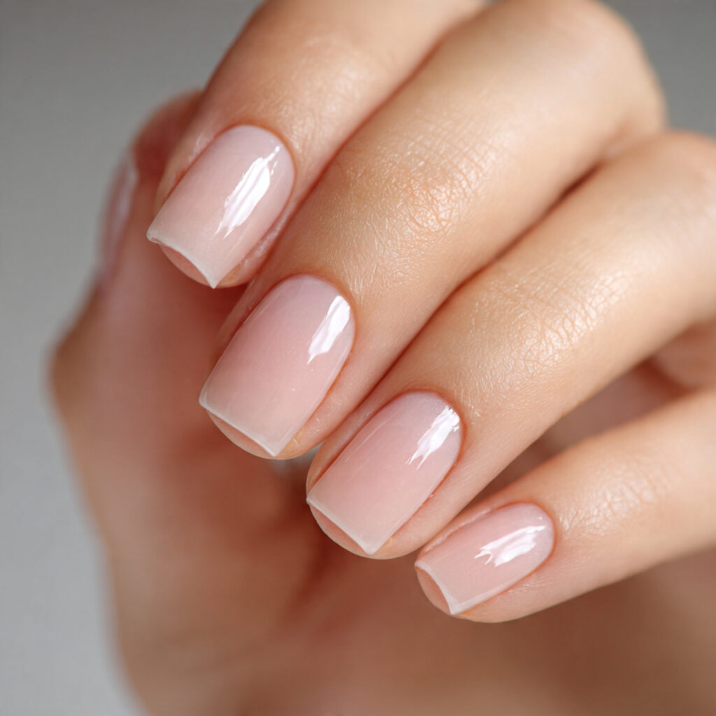 23 Natural Nail Trends 2026 That Feel Soft, Minimal, and Timeless 5 close up of bare nails coated with clear