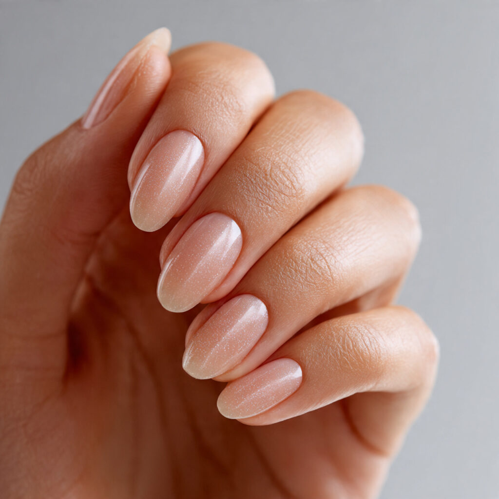 23 Natural Nail Trends 2026 That Feel Soft, Minimal, and Timeless 9 close up of bare nails with almond oil