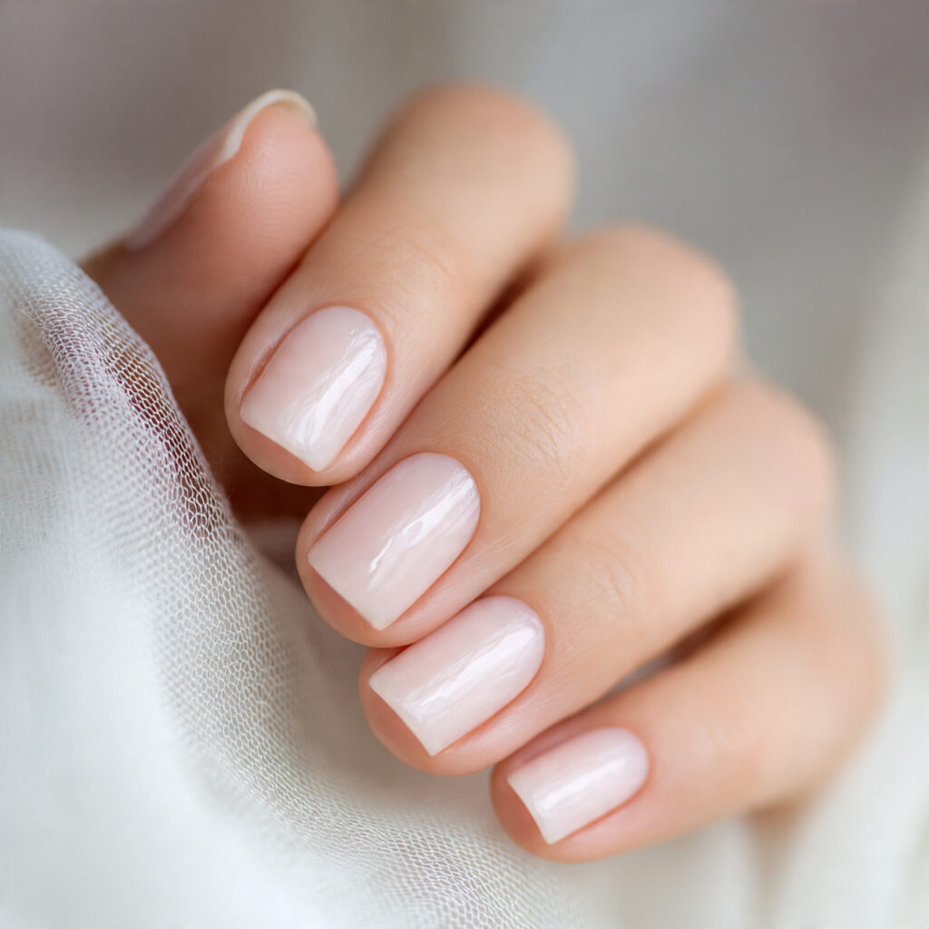 23 Natural Nail Trends 2026 That Feel Soft, Minimal, and Timeless 2 close up photo of natural nails with sheer
