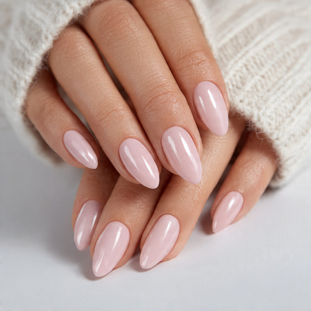 27 Short Nail Trends 2026 That Are Clean, Modern, and Stylish 19 close up photo of short almond shaped nails nails