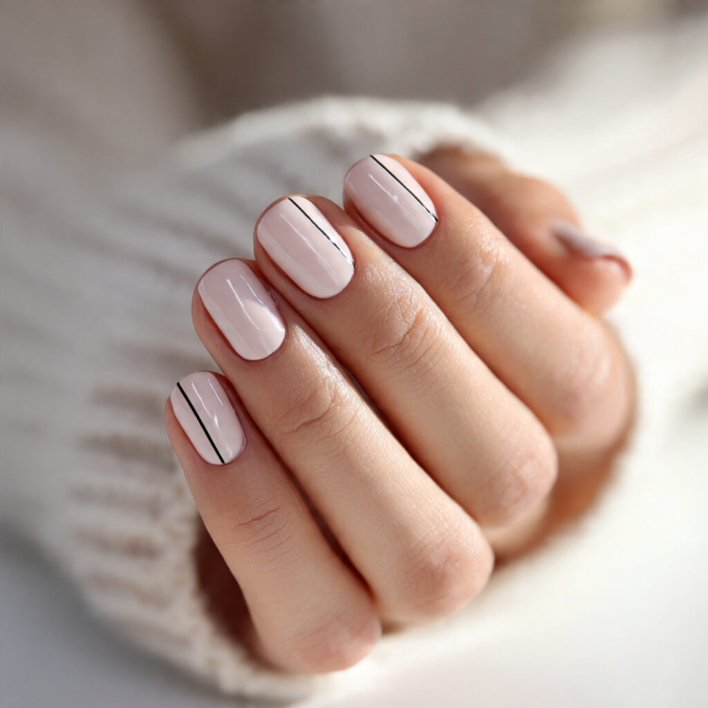 27 Short Nail Trends 2026 That Are Clean, Modern, and Stylish 25 close up photo of short nails with one 1