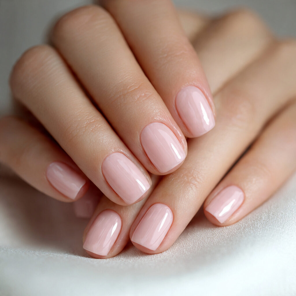 27 Short Nail Trends 2026 That Are Clean, Modern, and Stylish 8 close up photo of short nails with sheer