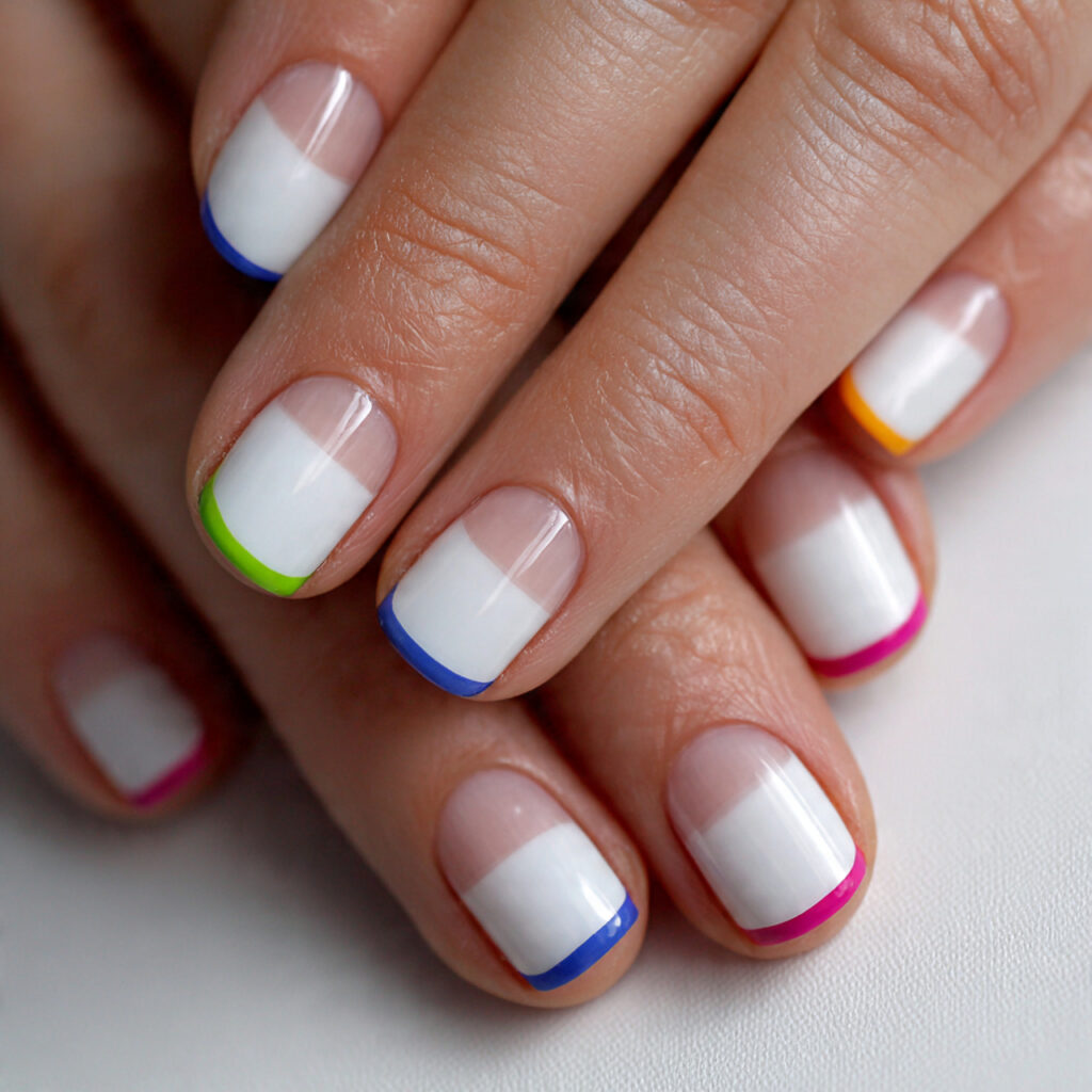 Colorful Tips on White