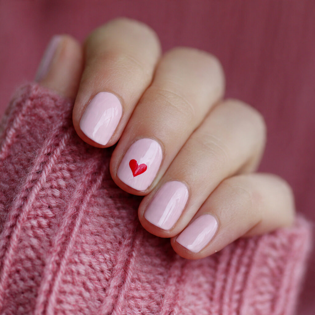 cute subtle nail image focused on a