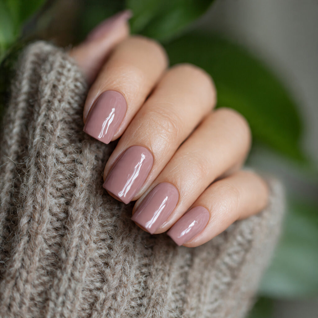 design nails in soft mauve a muted