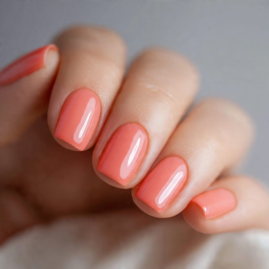 29 Soft Early Spring Nail Ideas That Feel Fresh, Light & Wearable 17 Sheer Coral Wash