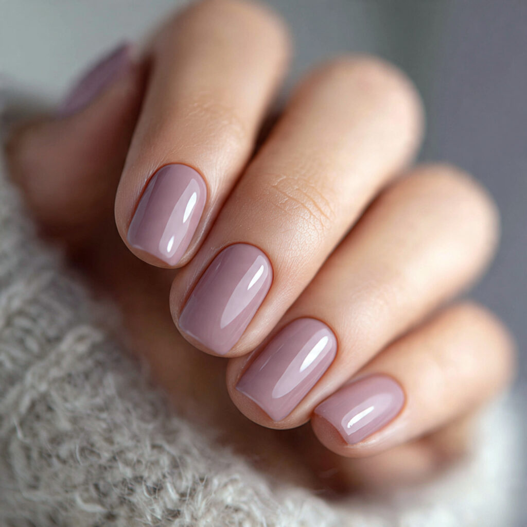 27 Everyday Short Nails That Are Clean, Minimal, and Stylish 15 dusty mauve nails on short nails muted
