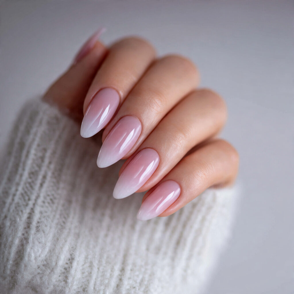 Blush Pink to Ivory White