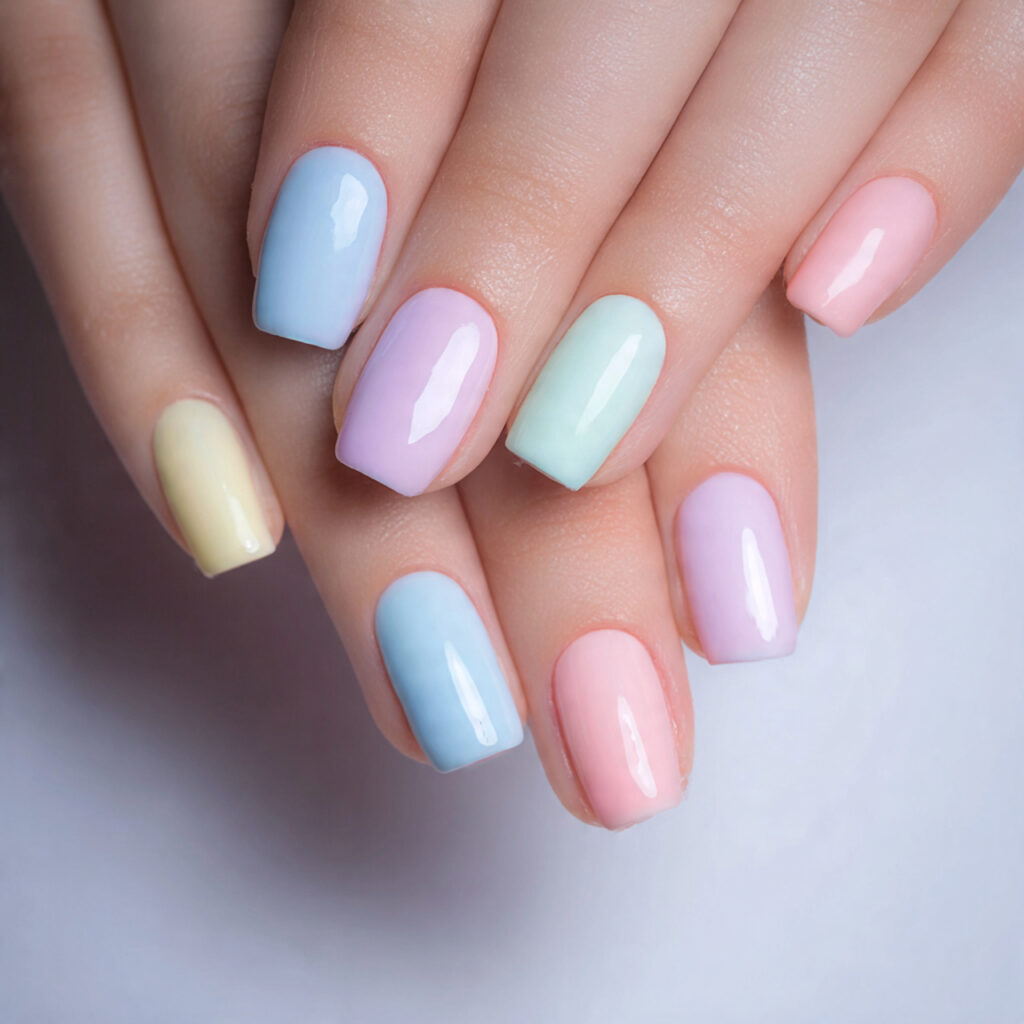 Full Hand Pastel Spectrum With Accent Art