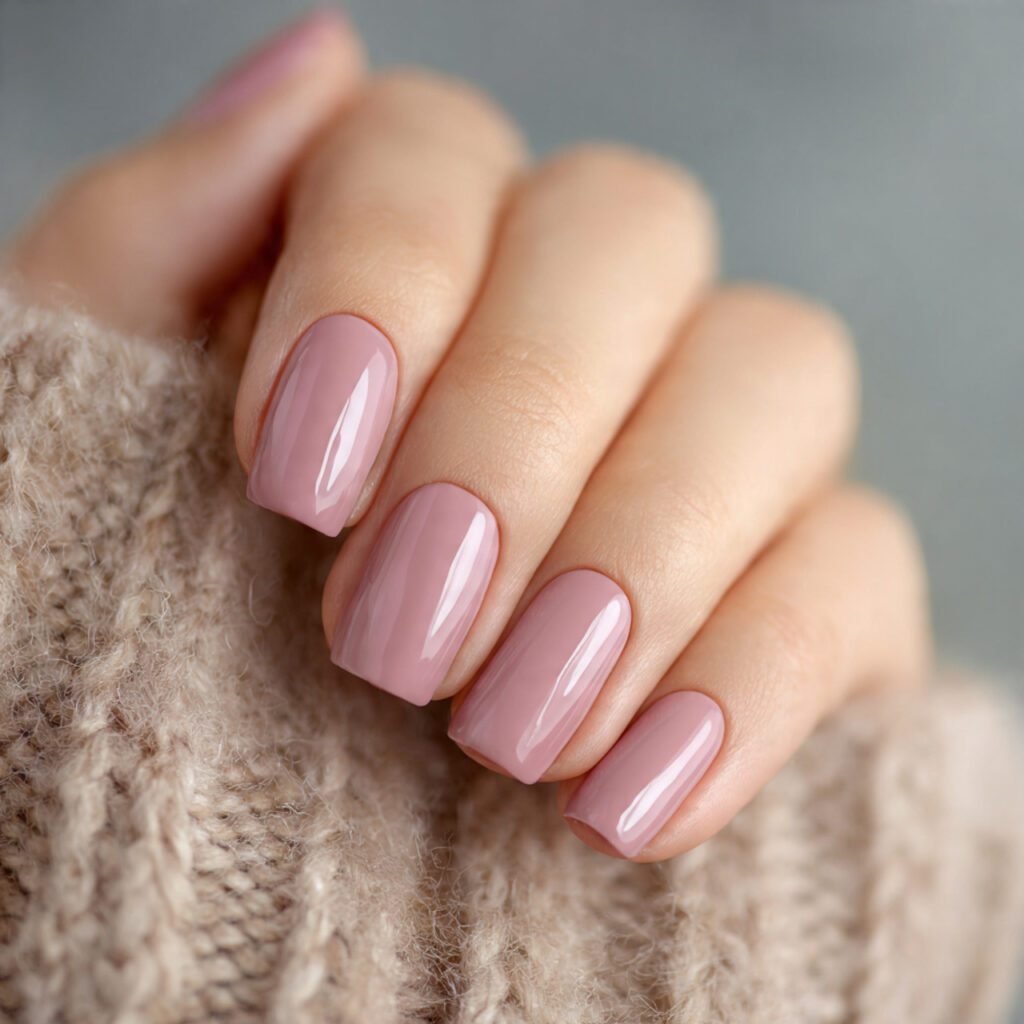 21 Pre-Spring Nail Ideas That Feel Fresh, Soft & Perfect Right Now 9 image of nails painted muted dusty rose smooth app
