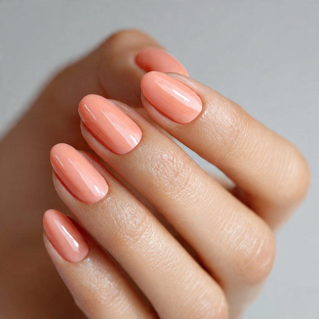 21 Pre-Spring Nail Ideas That Feel Fresh, Soft & Perfect Right Now 7 image of natural looking nails with sheer peach gl