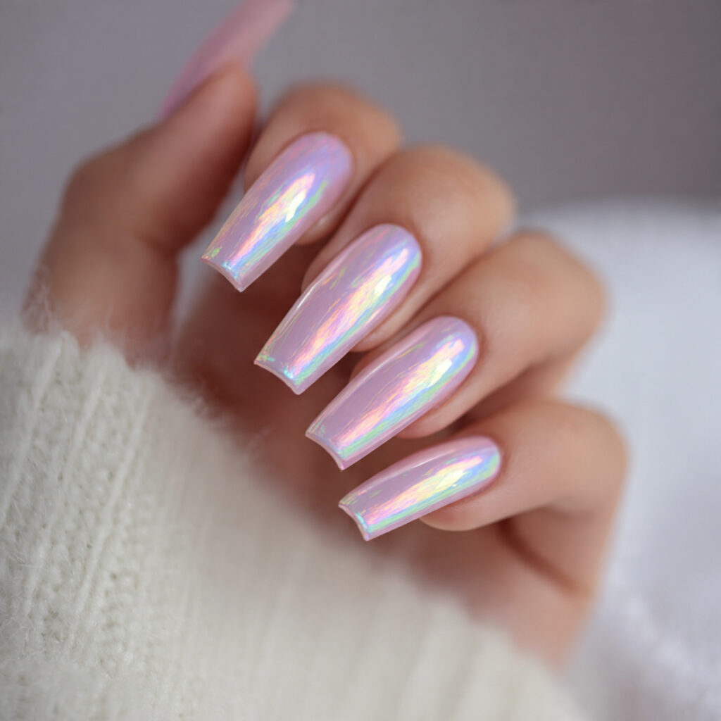 Iridescent Pastel Coffin