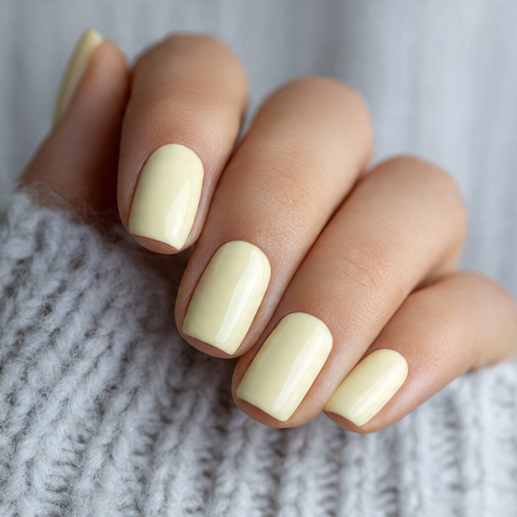 29 Soft Early Spring Nail Ideas That Feel Fresh, Light & Wearable 15 Pale Yellow Cream