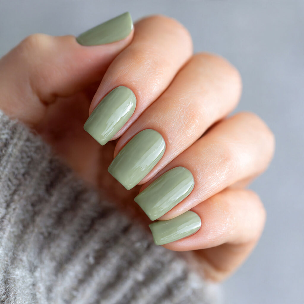 29 Soft Early Spring Nail Ideas That Feel Fresh, Light & Wearable 18 Pale Sage Green