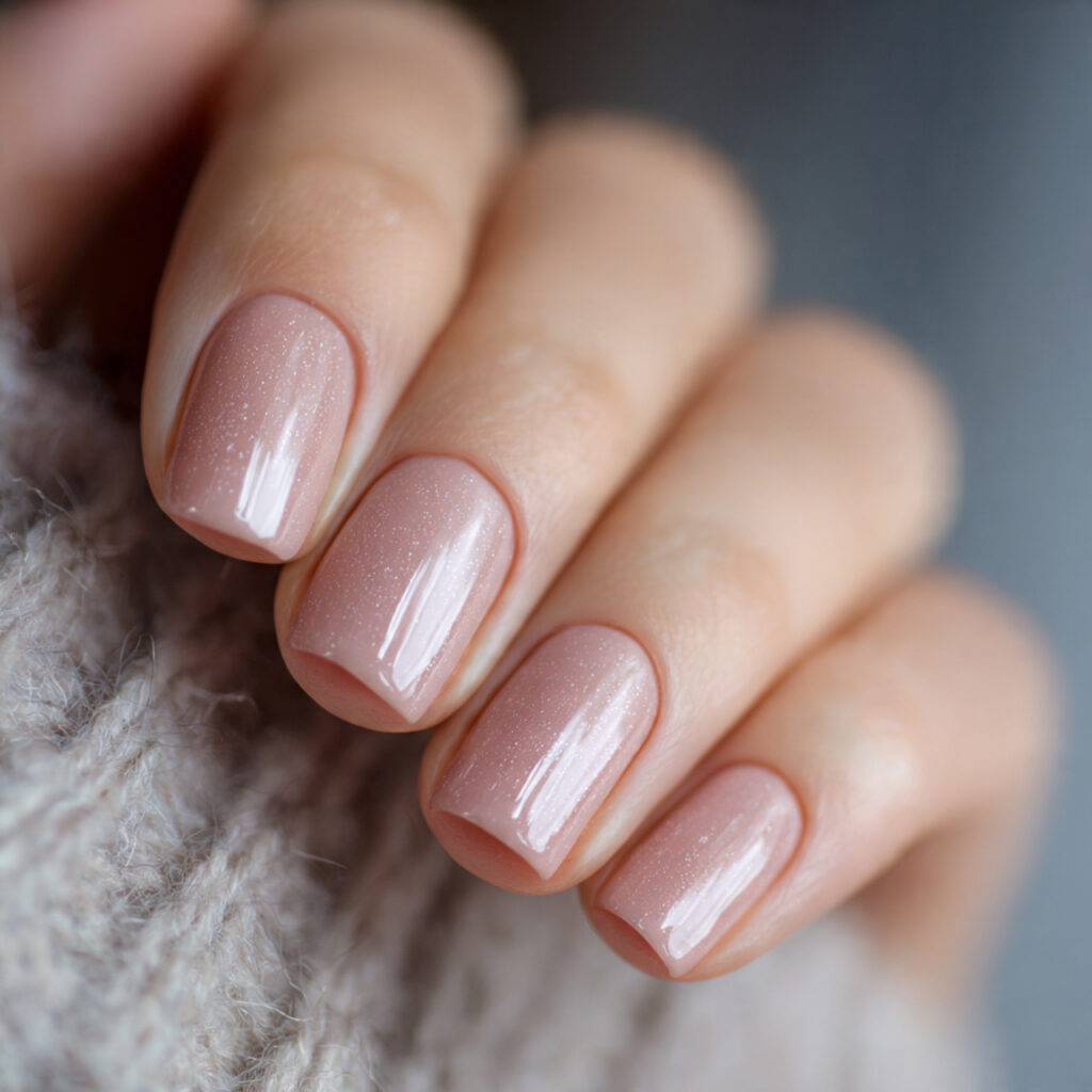 29 Soft Early Spring Nail Ideas That Feel Fresh, Light & Wearable 27 Sheer Champagne Rose