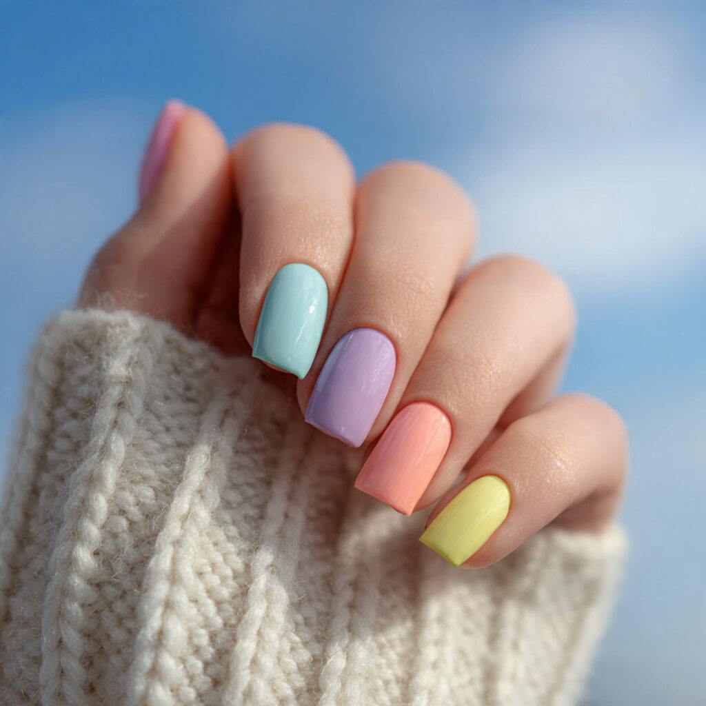 The Pastel Rainbow Square Set