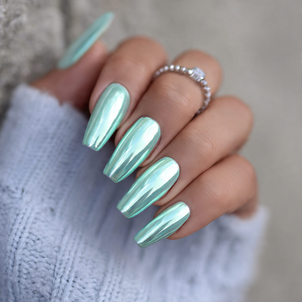 Mint Chrome Coffin