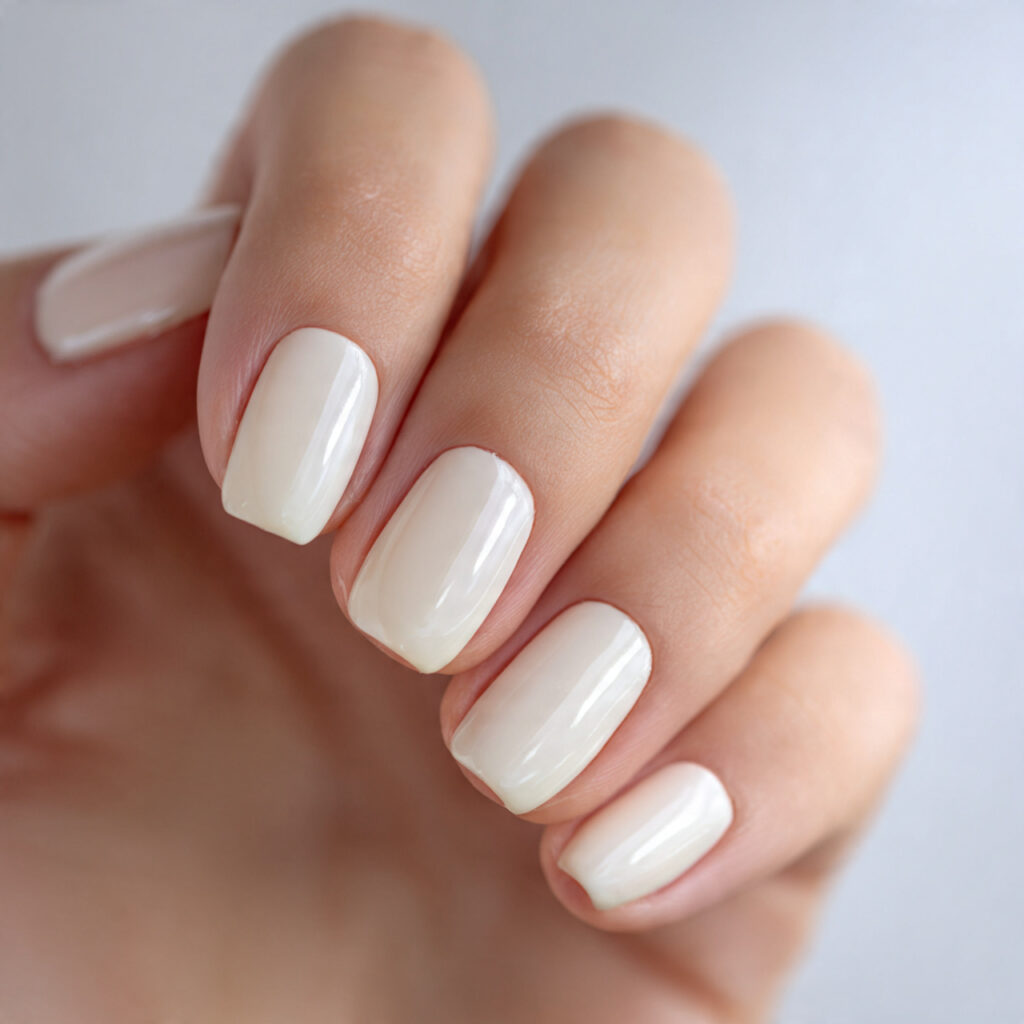 25 Old Money Nail Ideas That Look Elegant, Minimal, and Timeless 5 nails in a creamy ivory shade with