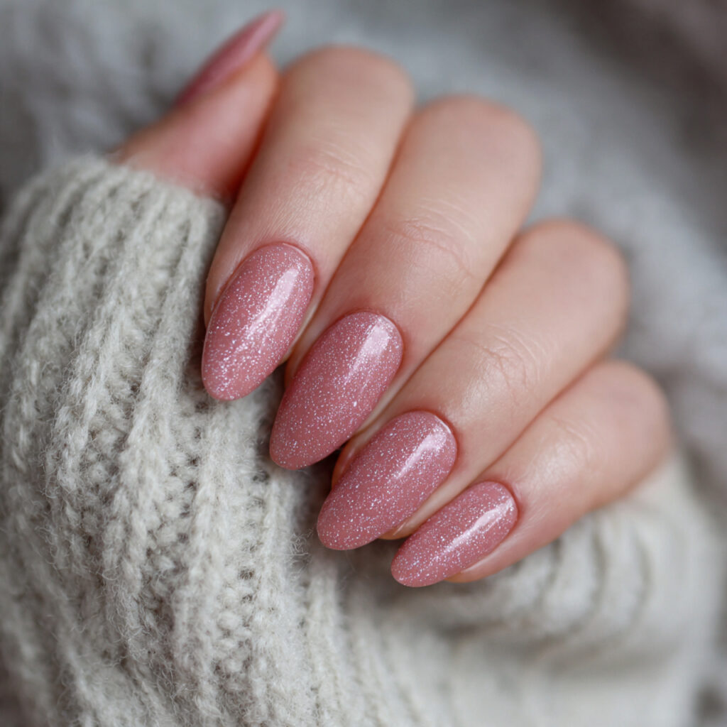 28 End of Winter Nail Ideas That Feel Cozy, Chic, and Transitional 16 nails in a dusty pink shade with