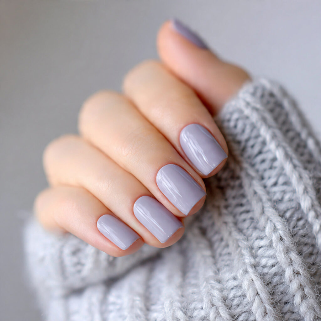 28 End of Winter Nail Ideas That Feel Cozy, Chic, and Transitional 5 nails in a soft blend of gray