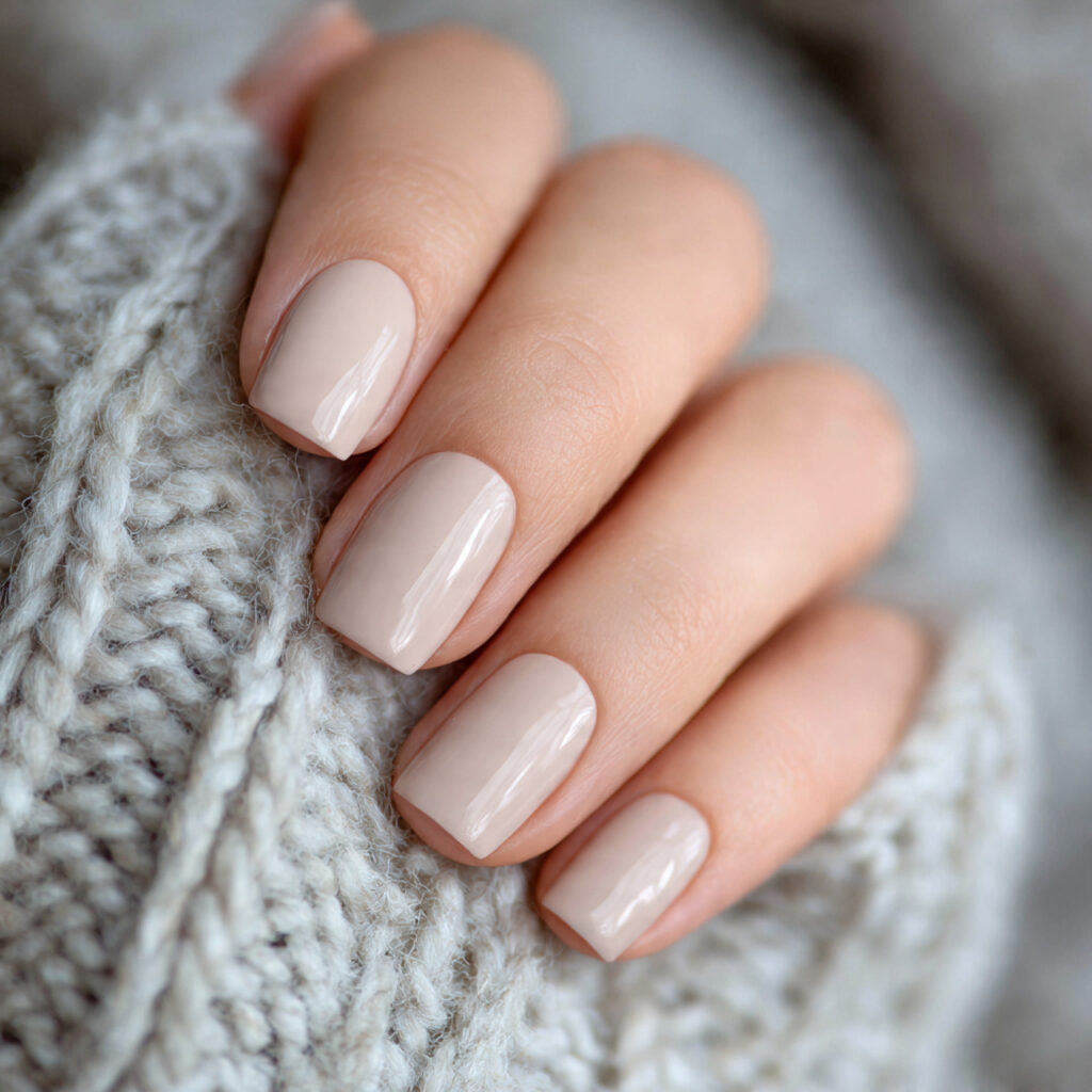 25 Old Money Nail Ideas That Look Elegant, Minimal, and Timeless 14 nails in a warm soft beige shade